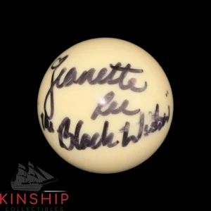 Jeanette Lee signed Billiard Pool Cue Ball JSA COA Inscribed Black Widow A4164