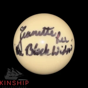 Jeanette Lee signed Billiard Pool Cue Ball JSA COA Inscribed Black Widow A4162