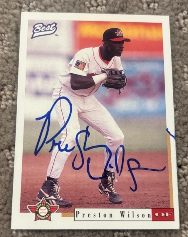 1996 Best Minor League Preston Wilson signed autographed card #95 New York Mets