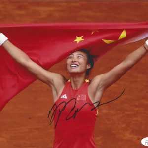 QINWEN ZHENG SIGNED AUTOGRAPHED 8X10 PHOTO 2024 OLYMPICS GOLD MEDAL CHINA JSA D