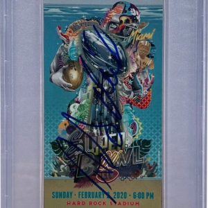 ANDY REID SIGNED CHIEFS SUPER BOWL 54 FOOTBALL TICKET LIV AUTO PSA/DNA