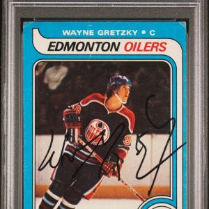 1979 Topps #18 Wayne Gretzky Signed Rookie Card PSA OILERS RC AUTO 9