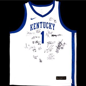 2025-26 KENTUCKY WILDCATS TEAM SIGNED NIKE BASKETBALL JERSEY OWEH CHANDLER + COA