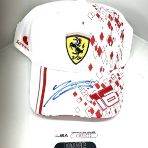 Charles Leclerc Hand Signed 2024 Monaco Hat Ferrari F1 Formula 1 JSA Cert #2