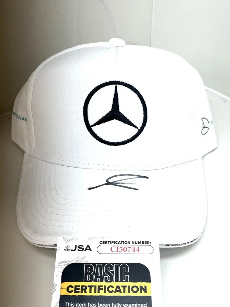 George Russell Hand Signed Mercedes Hat Formula 1 F1 JSA Cert #1