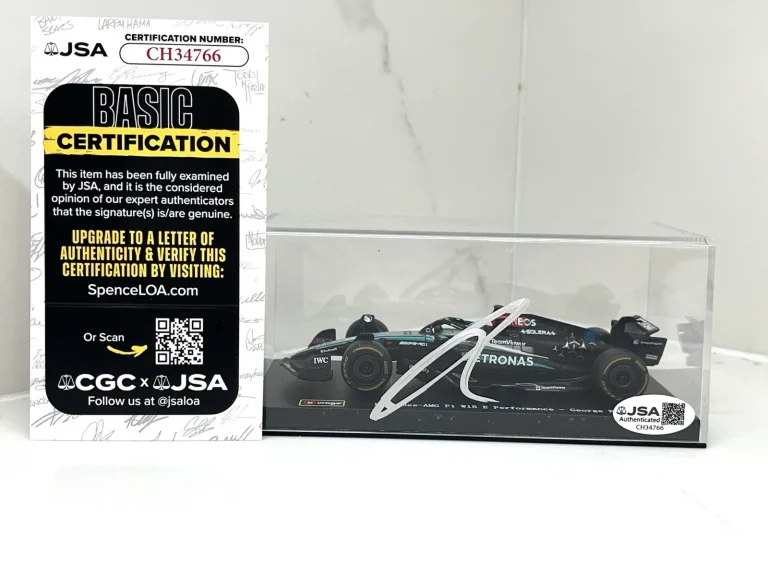 George Russell Hand Signed 1:43 Mercedes Car Formula 1 F1 JSA Cert #2