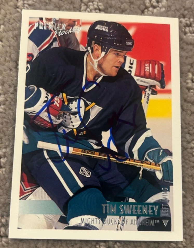 1994-95 Topps Premier Tim Sweeney signed autographed card #147 Mighty Ducks