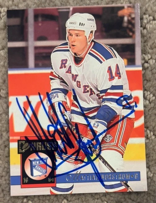 1993-94 Donruss #465 Mattias Norstrom signed autographed New York Rangers Card