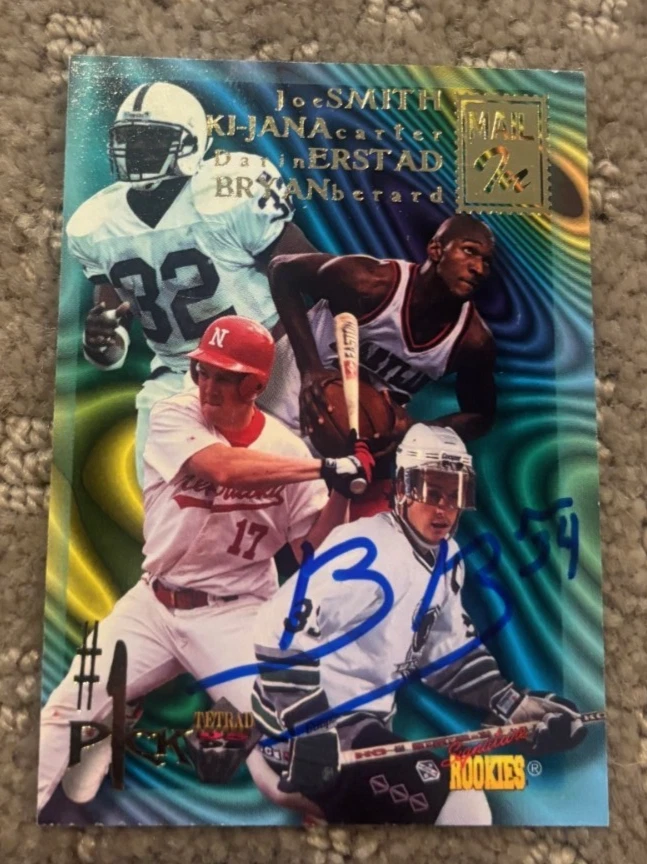 1995 Signature Rookies Mail In DRAFT PICK Bryan Berard signed autographed card