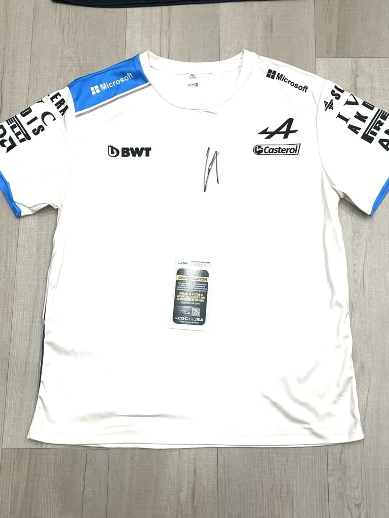 Pierre Gasly Hand Signed Shirt F1 Formula 1 JSA Cert #4