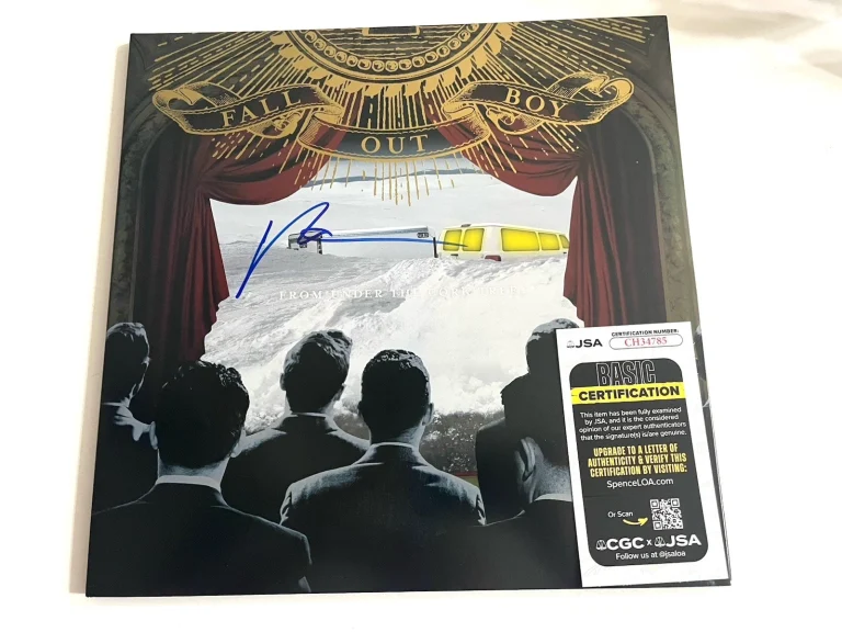 PATRICK STUMP FALL OUT BOY SIGNED FROM UNDER THE CORK TREE LP VINYL RECORD JSA