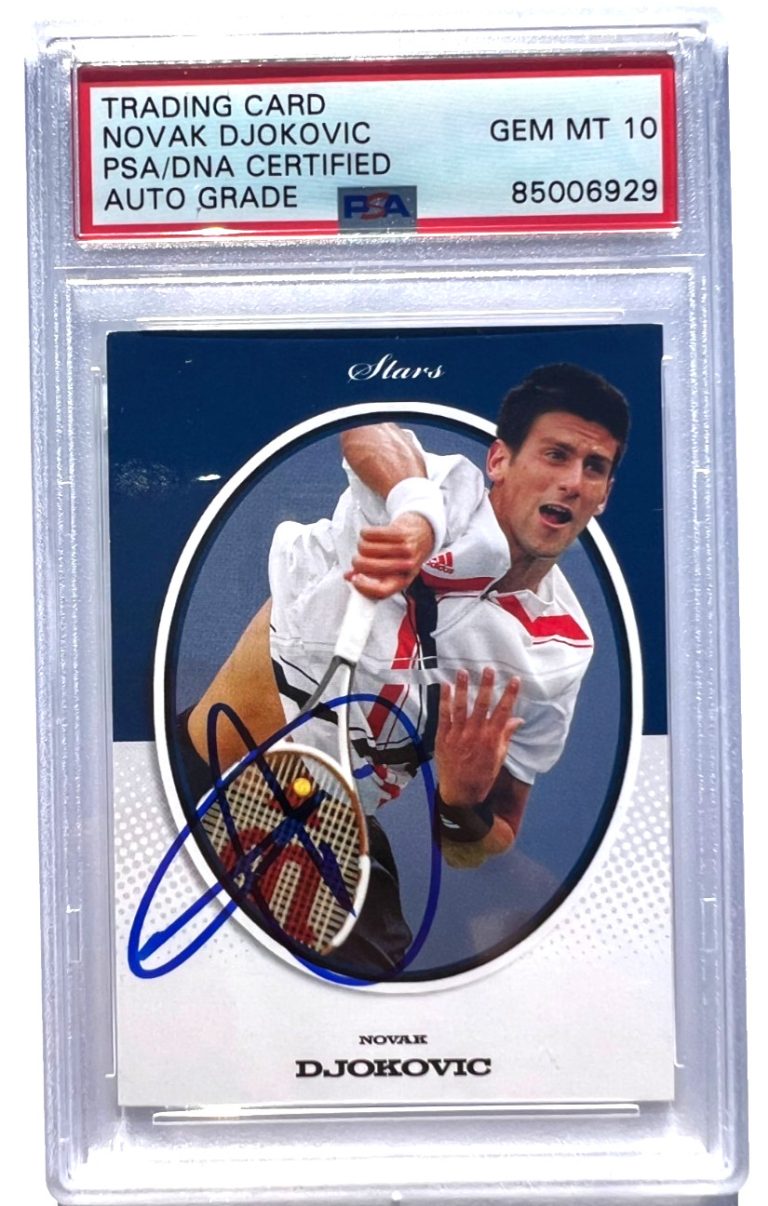 2008 ACE Authentic Novak Djokovic Signed STARS Card #S3 Psa Dna Auto 10