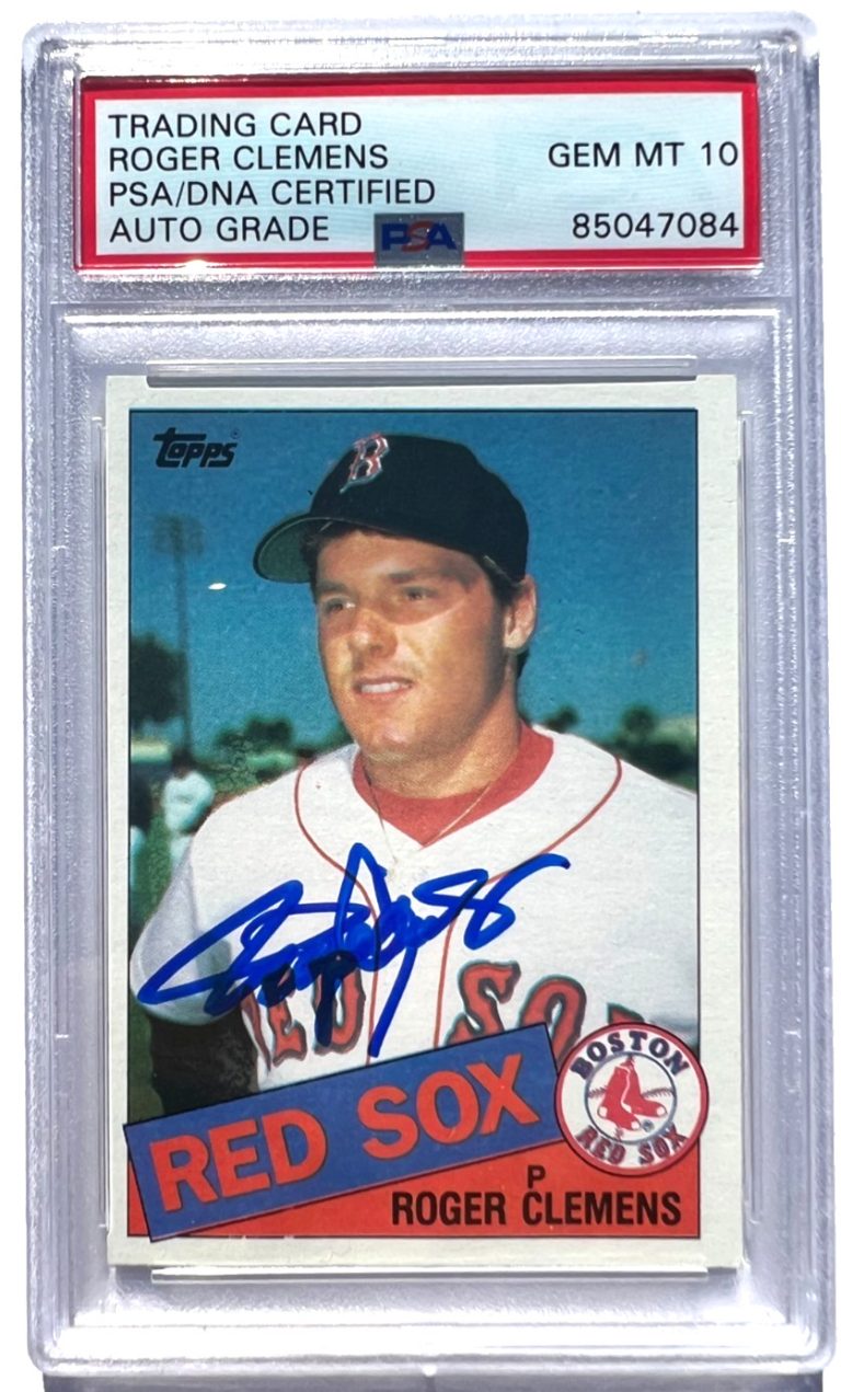 ROGER CLEMENS SIGNED 1985 TOPPS #181 ROOKIE CARD RC AUTO 10 PSA/DNA !