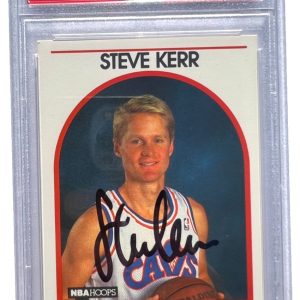 Steve Kerr Signed 1989 NBA Hoops Rookie Card #351 Psa/Dna GEM MINT 10 AUTO RC