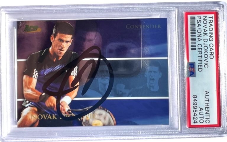 NOVAK DJOKOVIC SIGNED 2008 ACE CONTENDER FOIL CARD #C3 AUTO PSA/DNA
