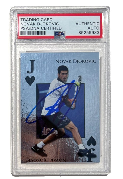 NOVAK DJOKOVIC SIGNED 2011 ACE AUTHENTIC #RF14 JOKER CARD AUTO PSA DNA