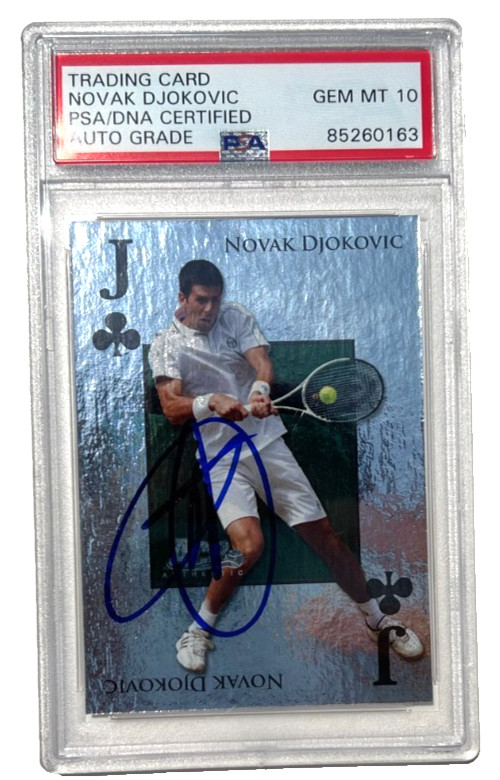 NOVAK DJOKOVIC SIGNED 2011 ACE AUTHENTIC #RF13 JOKER CARD PSA DNA AUTO 10