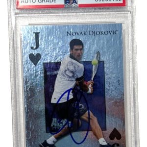 NOVAK DJOKOVIC SIGNED 2011 ACE AUTHENTIC #RF14 JOKER CARD PSA DNA AUTO 10