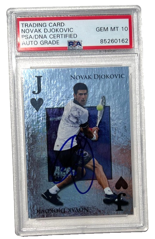 NOVAK DJOKOVIC SIGNED 2011 ACE AUTHENTIC #RF14 JOKER CARD PSA DNA AUTO 10