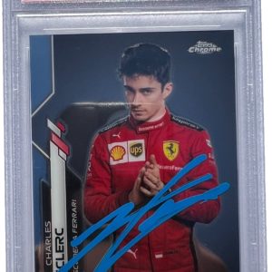 Charles Leclerc Signed F1 2020 Topps Chrome Card Formula 1 Rookie Auto RC PSA