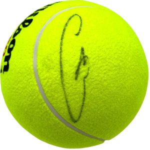 CARLOS ALCARAZ SIGNED WILSON US OPEN JUMBO 10" TENNIS BALL FRENCH US OPEN JSA