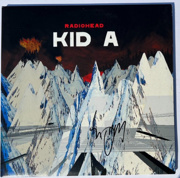 THOM YORKE SIGNED AUTOGRAPH RADIOHEAD KID A VINYL ALBUM LP RECORD JSA