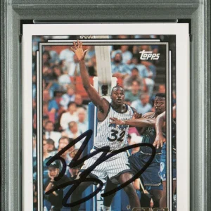 SHAQUILLE O'NEAL SIGNED 1992 TOPPS GOLD #362 ROOKIE CARD RC PSA AUTO 10