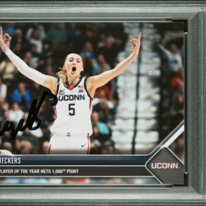 PAIGE BUECKERS SIGNED 2023 TOPPS BOWMAN NOW #17 UCONN CARD PSA AUTO 10