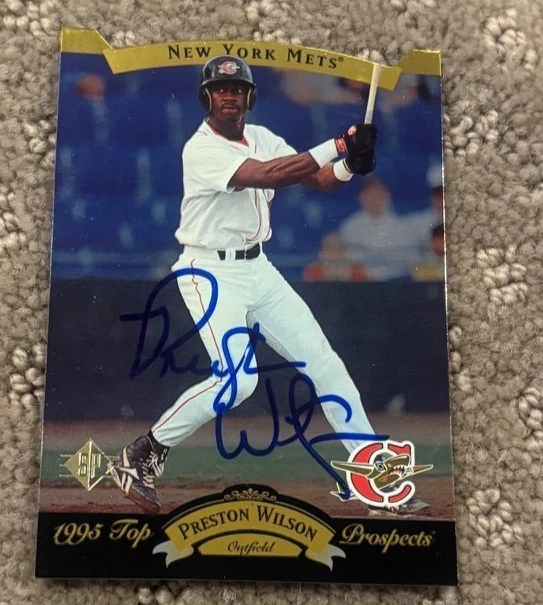 1995 Preston Wilson signed autographed #98 Upper Deck SP Top Prospects Card