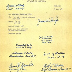 WIDOWSKY 509th COMP GROUP MULTI SIGNED DOCUMENT PSA DNA AD03562 X9