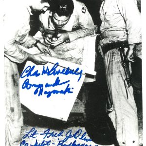 SWEENEY / OLIVI DUAL SIGNED 5X7 PHOTO BOCKSCAR C-15PSA DNA AB12669