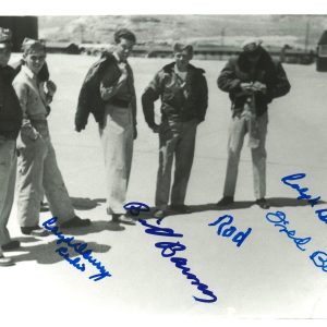 BOCKSCAR C-13 CREW MULTI SIGNED 5X7 PHOTO PSA DNA AB12627 x5 (D) WWII