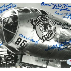 STRAIGHT FLUSH C-11 MULTI SIGNED 5X7 PHOTO PSA DNA AB12782 x7