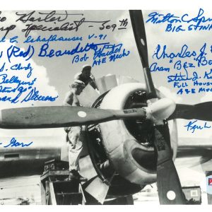 STRAIGHT FLUSH C11 MULTI SIGNED 5X7 PHOTO PSA DNA AB12793 x13