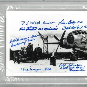 BOCKSCAR C-13 CREW MULTI SIGNED 5x7 PHOTO PSA DNA 84102293 x8 (D) WWII