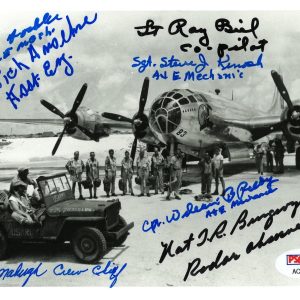 FULL HOUSE CREW A-1 MULTI SIGNED 5X7 PSA DNA PSA DNA AC03822 (D) WWII