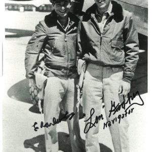 CHARLES LEVY & LEONARD GODFREY SIGNED 5X7 PHOTO BOCKSCAR C13 PSA DNA AB12637 (D)