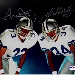 TONY DORSETT & HERSCHEL WALKER DUAL SIGNED 8X10 PSA DNA AK34512 DALLAS COWBOYS