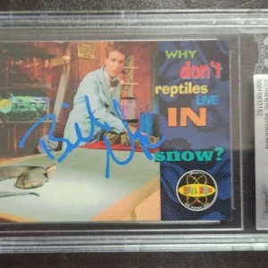Bill Nye Signed 1995 Skybox Bill Nye the Science Guy Card w/ BAS COA Beckett #38