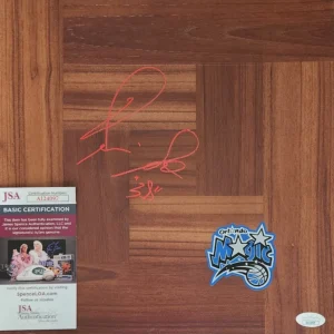 Dennis Scott Signed Floorboard w/ JSA COA #AI24097 Orlando Magic 3-D