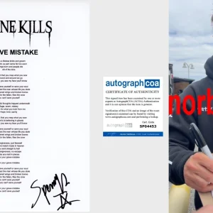 SPENCER CHARNAS SIGNED ICE NINE KILLS A GRAVE MISTAKE LYRIC w/EXACT PROOF & COA
