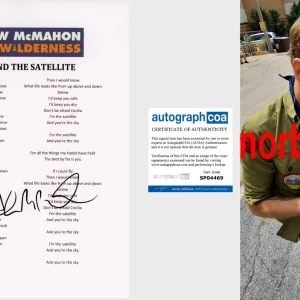 ANDREW MCMAHON SIGNED CECILIA & THE SATELLITE LYRIC w/EXACT PROOF AUTOGRAPH COA