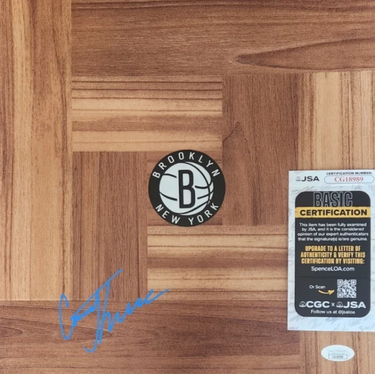 Cam Thomas Signed Floorboard w/ JSA COA #CG18989 Brooklyn Nets