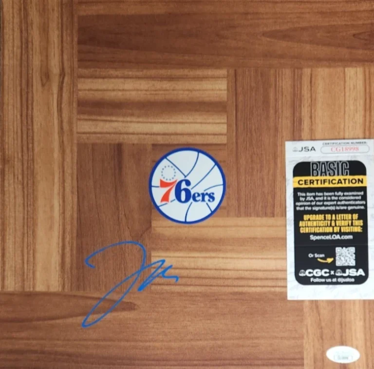 Tyrese Maxey Signed Floorboard w/ JSA COA #CG18998 Philadelphia 76ers Kentucky