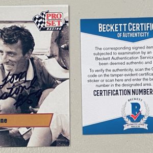 Tom Pistone Signed Autographed 1991 Pro Set Card #L29 Beckett BAS NASCAR HOF