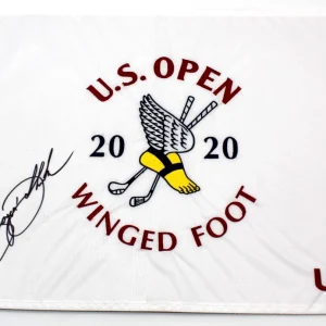 Bryson DeChambeau Signed 2020 US Open Flag Winged Foot w/Beckett BAS BT56256