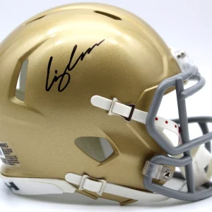 CJ Carr C.J. Notre Dame Fighting Irish Signed Mini Helmet w/Beckett BV10335