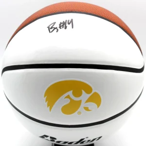 Bennett Stirtz Signed Iowa Hawkeyes Logo Basketball W/Beckett COA BV10294