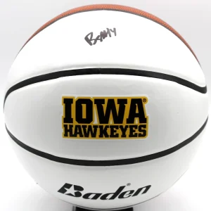 Bennett Stirtz Signed Iowa Hawkeyes Logo Basketball W/Beckett COA BV10295