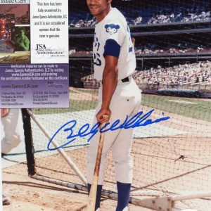 BILLY  WILLIAMS  CHICAGO  CUBS  BATTING  CAGE  SIGNED AUTOGRAPHED   JSA K 63150